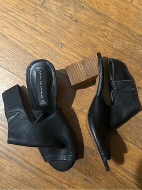 3 for $30! 💅🏻 STEVEN Black Leather Slip-On Block Heel Mules 💅🏻 Bundle SALE!